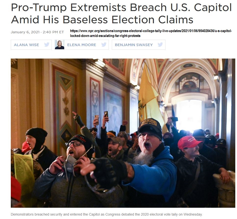 Trump Supporters Invade the U.S. Capitol