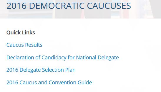 WA Dems Caucus page