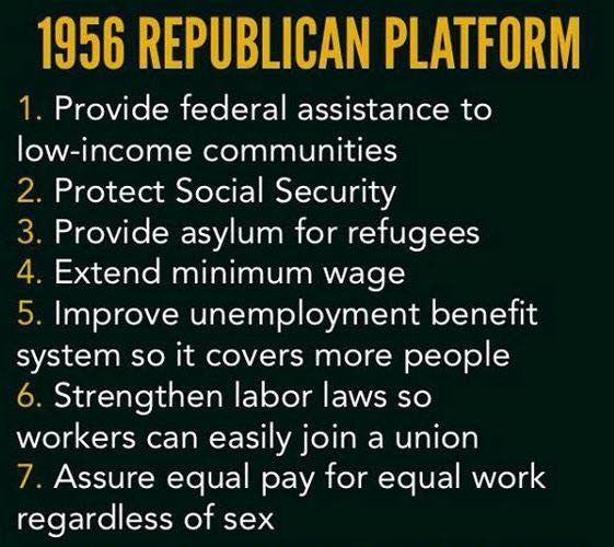 1956 GOP platform was a progressive document