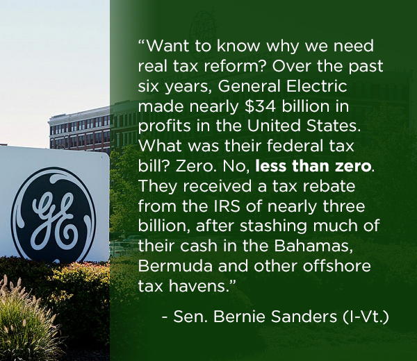GE cheats on taxes